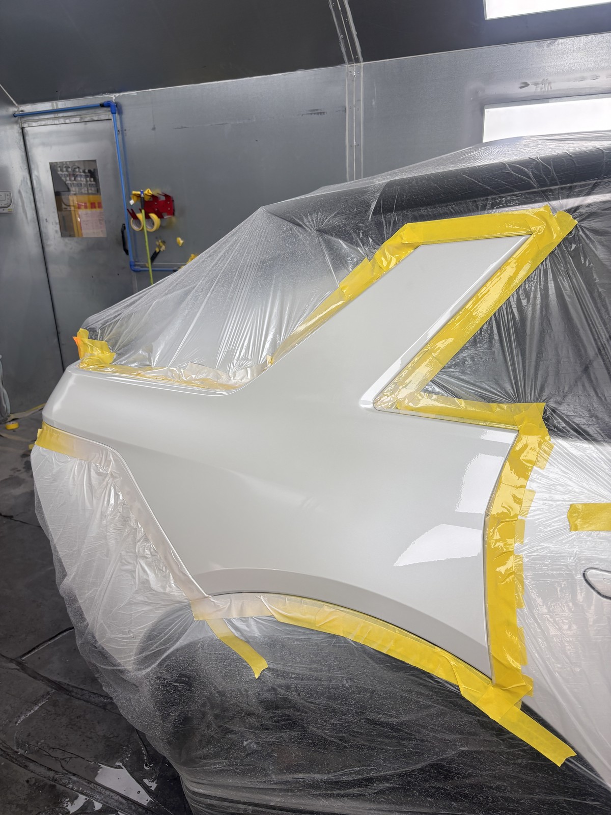 Fender fresh finish in paint booth